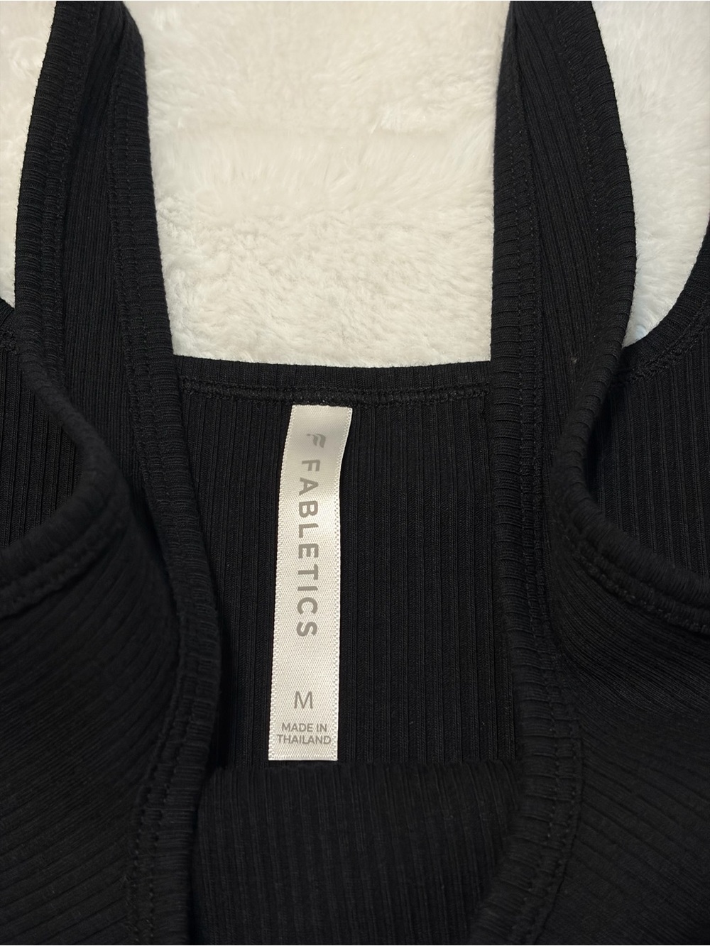 Fabletics Daily Rib Square Neck Tank Size Medium - Picture 3 of 5